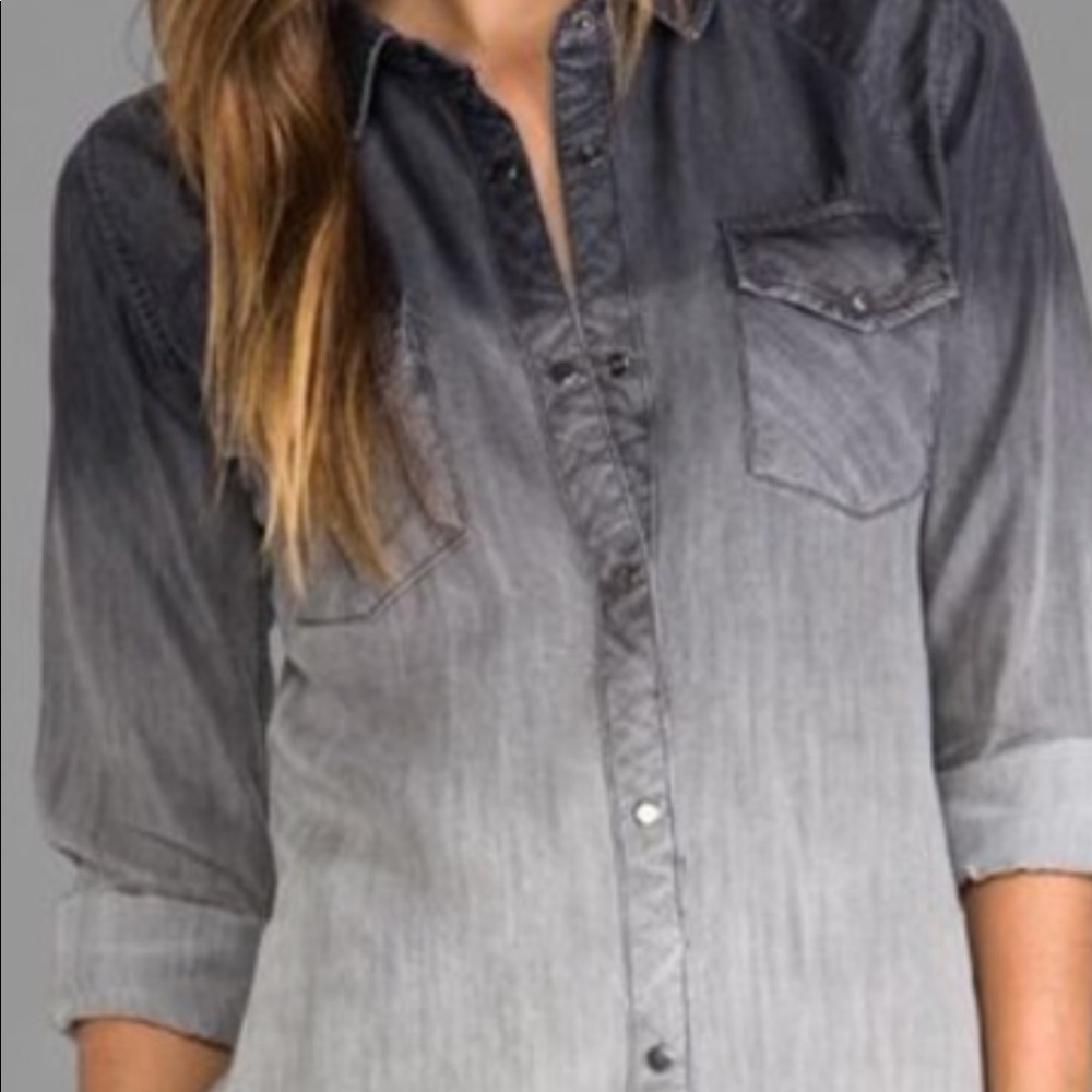 Rails Ombré denim button down(snaps) shirt.